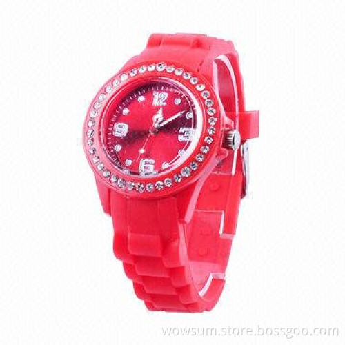 Fashionable Diamond Watches, Eco-friendly Material/Quartz Movement